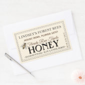 ヴィンテージ蜂蜜ラベル手瓶入り生 長方形シール (封筒)