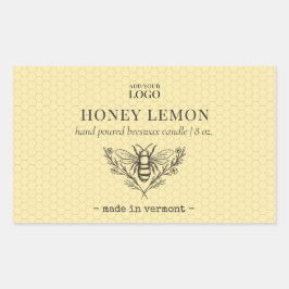 ヴィンテージ蜂蜜又は蜜蝋の製品ラベル 長方形シール