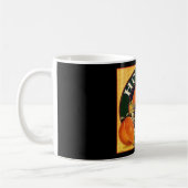 ヴィンテージ蜂蜜及びオレンジ広告ラベル コーヒーマグカップ (左)