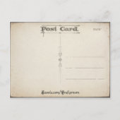 ヴィンテージ蝶とハートバレンタインハガキ シーズンポストカード (裏面)