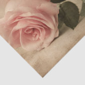 ヴィンテージ蝶とピンクのバラのデコページ 薄葉紙 (詳細)