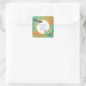 ヴィンテージ蝶と南西結婚色 スクエアシール (バッグ)