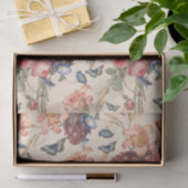 ヴィンテージ蝶と植物性フローラのデコパージュ 薄葉紙 (ギフト)