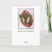 ヴィンテージ蝶と花のグリーティングカード シーズンカード (裏面)