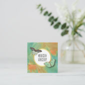 ヴィンテージ蝶と芸術的抽象芸術 スクエア名刺 (スタンド正面)