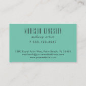 ヴィンテージ蝶と芸術的抽象芸術 名刺 (裏面)