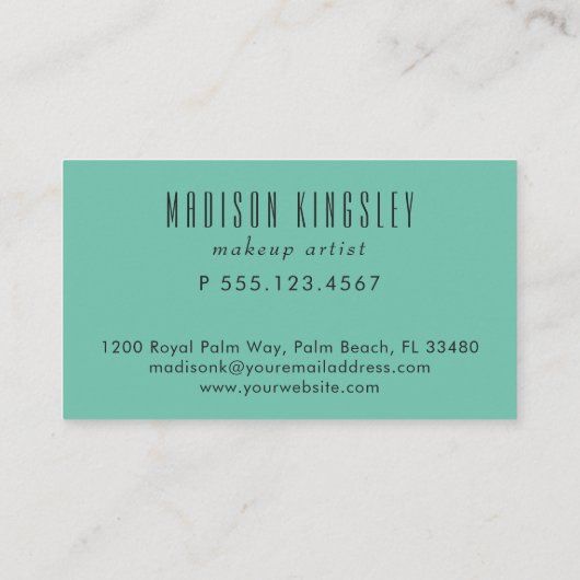 ヴィンテージ蝶と芸術的抽象芸術 名刺 (裏面)