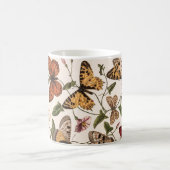 ヴィンテージ蝶と蛾 モーフィングマグカップ (中央)