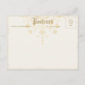 ヴィンテージ蝶と鳥はがき ポストカード (裏面)