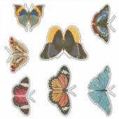 ヴィンテージ蝶のステッカーセット シール (正面)