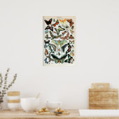 ヴィンテージ蝶の世界 ポスター (キッチン)