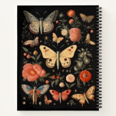 ヴィンテージ蝶の構成ノート ノートブック (裏面)