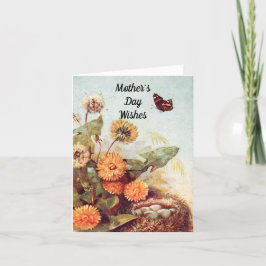 ヴィンテージ蝶の母の日のグリーティングカード カード