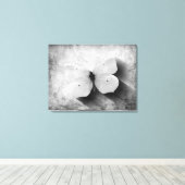 ヴィンテージ蝶の白黒 キャンバスプリント (インサイチュ (ウッドフロア))