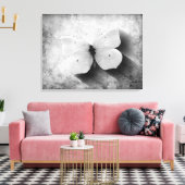 ヴィンテージ蝶の白黒 キャンバスプリント (インサイチュ (リビング))