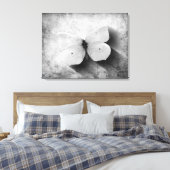 ヴィンテージ蝶の白黒 キャンバスプリント (インサイチュ (寝室))