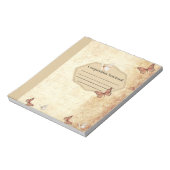 ヴィンテージ蝶の組成手帳 ノートパッド (回転)