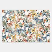 ヴィンテージ蝶の美しいデコパージュ ラッピングペーパーシート (正面)