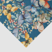 ヴィンテージ蝶の美しい海軍のデコパージュ 薄葉紙 (詳細)