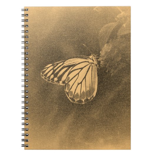 ヴィンテージ蝶の花 – ノートブック (正面)