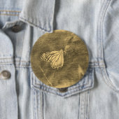 ヴィンテージ蝶の花#2ボタン 缶バッジ (インサイチュ)