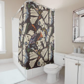 ヴィンテージ蝶の表面パターン。カラフルt シャワーカーテン (インサイチュ)