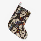 ヴィンテージ蝶の表面パターン。カラフルt スモールクリスマスストッキング (正面 (吊り時))