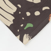 ヴィンテージ蝶の表面パターン。カラフルt フリースブランケット (角)