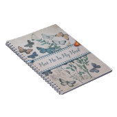 ヴィンテージ蝶は私の心の引用文で私に会う ノートブック (右側)