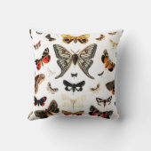 ヴィンテージ蝶イラストレーションアート装飾用クッション クッション (裏面)