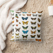 ヴィンテージ蝶イラストレーションアート装飾用クッション クッション (ブランケット)