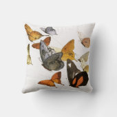 ヴィンテージ蝶イラストレーションアート装飾用クッション クッション (裏面)