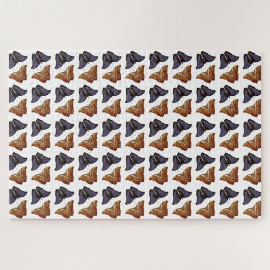 ヴィンテージ蝶イラストレーションアート ジグソーパズル (横)