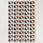 ヴィンテージ蝶イラストレーションアート ジグソーパズル (縦)