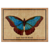 ヴィンテージ蝶イラストレーション カッティングボード (正面)