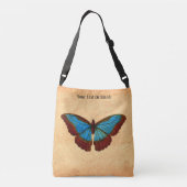 ヴィンテージ蝶イラストレーション クロスボディバッグ (裏面)