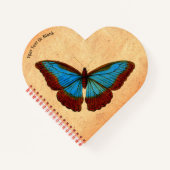 ヴィンテージ蝶イラストレーション ノートブック (正面)