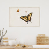 ヴィンテージ蝶イラストレーション ポスター (キッチン)