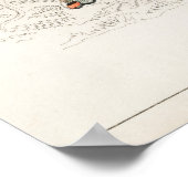 ヴィンテージ蝶イラストレーション ポスター (角)