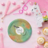 ヴィンテージ蝶サウスウェスト結婚カラー ペーパープレート (パーティー)