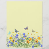 ヴィンテージ蝶フラワースクラップブックコラージュ紙 (正面)