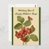 ヴィンテージ蝶ママの日 ポストカード (正面/裏面)