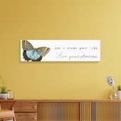 ヴィンテージ蝶前向き感動的引用文 キャンバスプリント (インサイチュ (リビング))