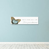 ヴィンテージ蝶前向き感動的引用文 キャンバスプリント (インサイチュ (ウッドフロア))