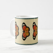 ヴィンテージ蝶春美しい自然かわいい コーヒーマグカップ (正面左)