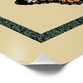 ヴィンテージ蝶春美しい自然かわいい ポスター (コーナー)