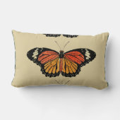 ヴィンテージ蝶春美しい自然かわいい ランバークッション (裏面)