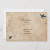 ヴィンテージ蝶結婚式招待状 招待状 (裏面)