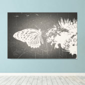 ヴィンテージ蝶 – キャンバスプリント (インサイチュ (ウッドフロア))