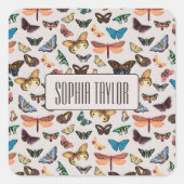 ヴィンテージ蝶 スクエアシール (正面)